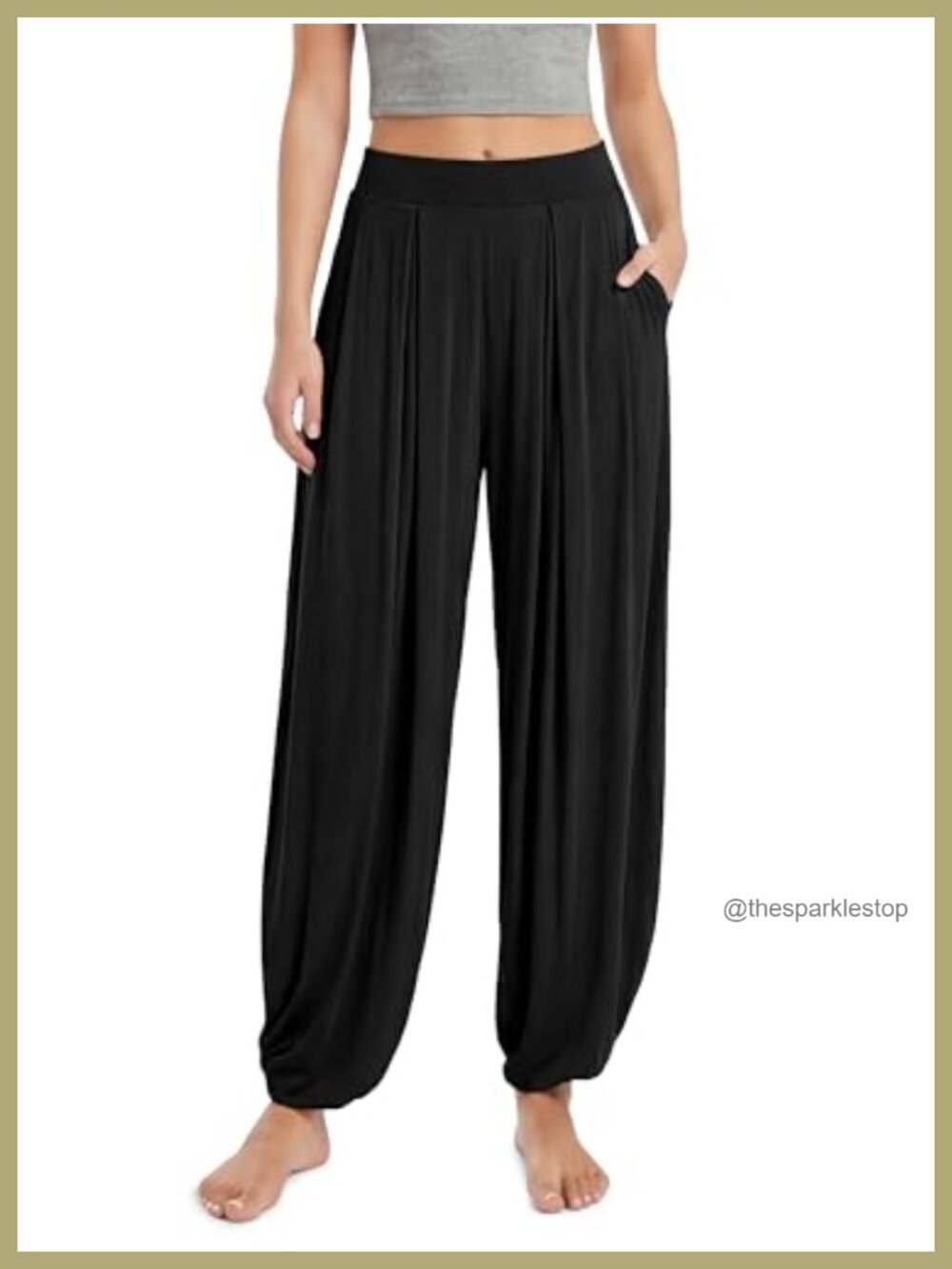 Wide Leg Lounge Pajama Pants with Pockets Lightweight Yoga Palazzo